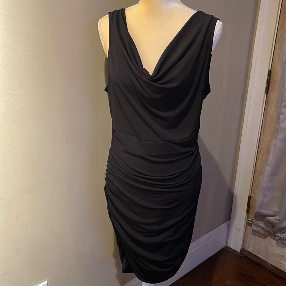 Women's Ultra Sexy Jersey Drape Sheath Cocktail Dress by “Boston Proper” Sz 14